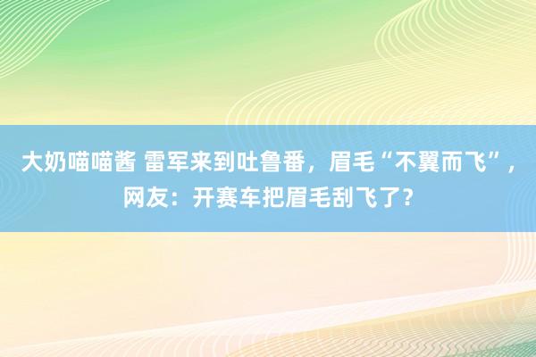 大奶喵喵酱 雷军来到吐鲁番，眉毛“不翼而飞”，网友：开赛车把眉毛刮飞了？